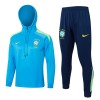 Sudadera De Entrenamiento Brasil Hoodie Cremallera De Cuarto 2024-25 Azul - Hombre